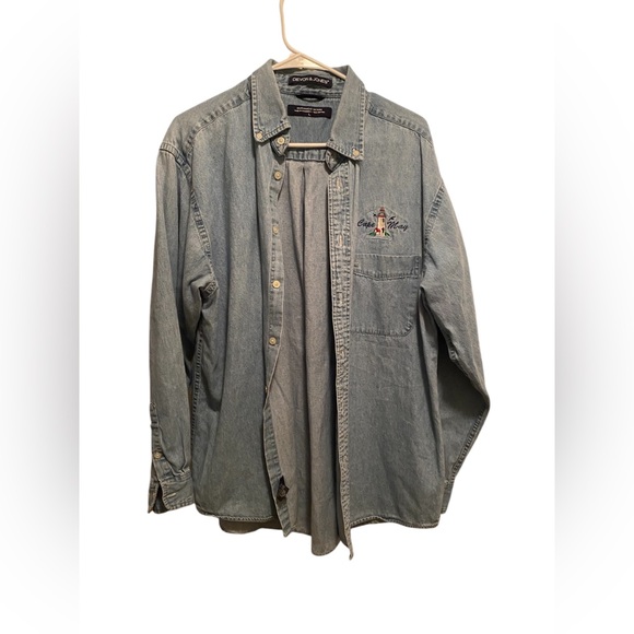 Devon & Jones Durango Denin Cape May button down. Size‎ L. Good condition - Picture 1 of 4